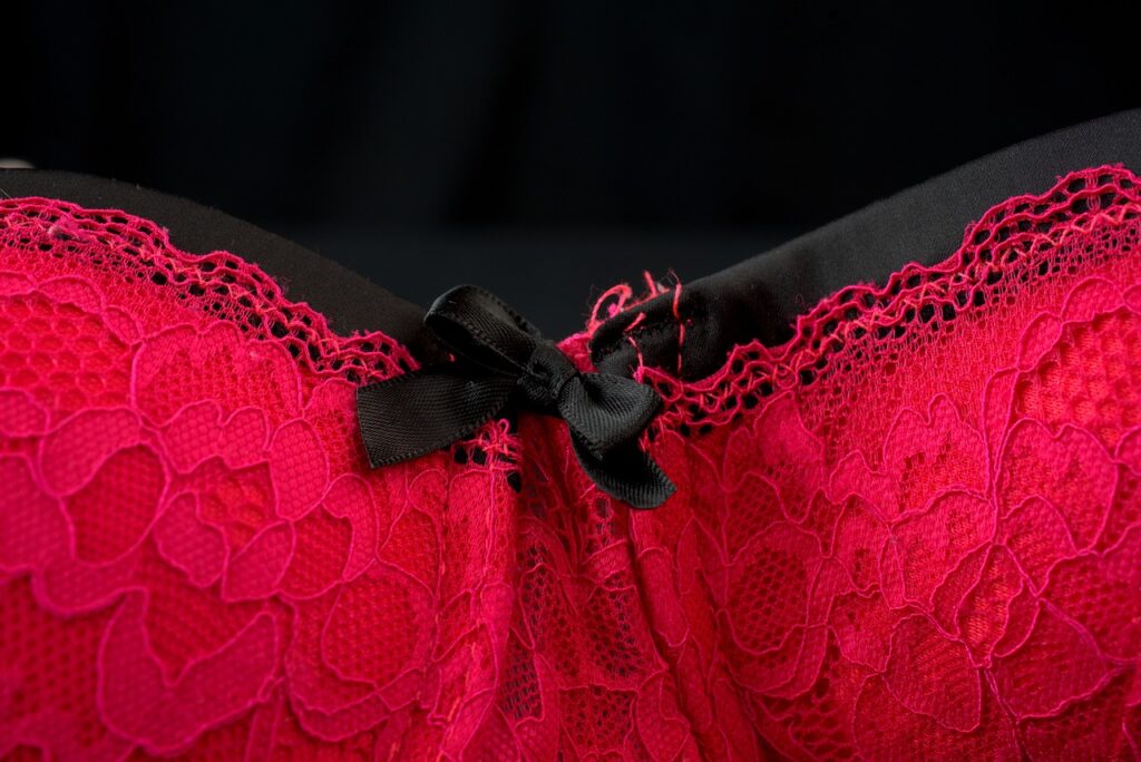 bra, red, underwear