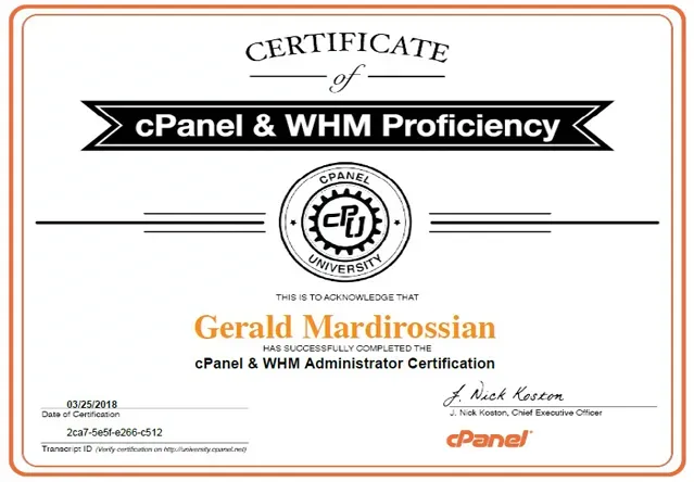 cPanel Certification